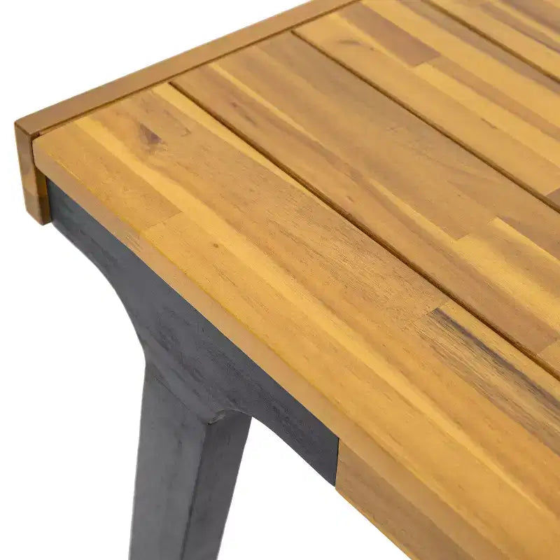 Christopher Knight Home Harper Outdoor 3pcs Acacia Wood Dining set, Teak/Black
