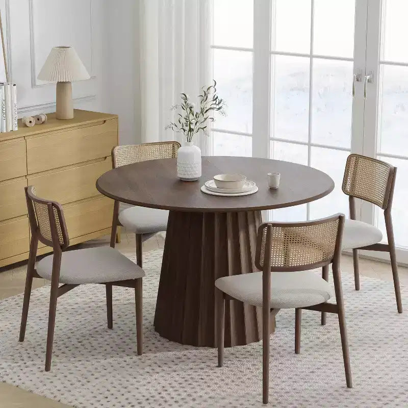 PexFix 46 Round Solid Wood Dining Table Kitchen Tables