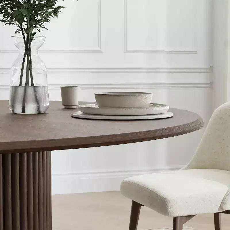 PexFix 46 Round Solid Wood Dining Table Kitchen Tables