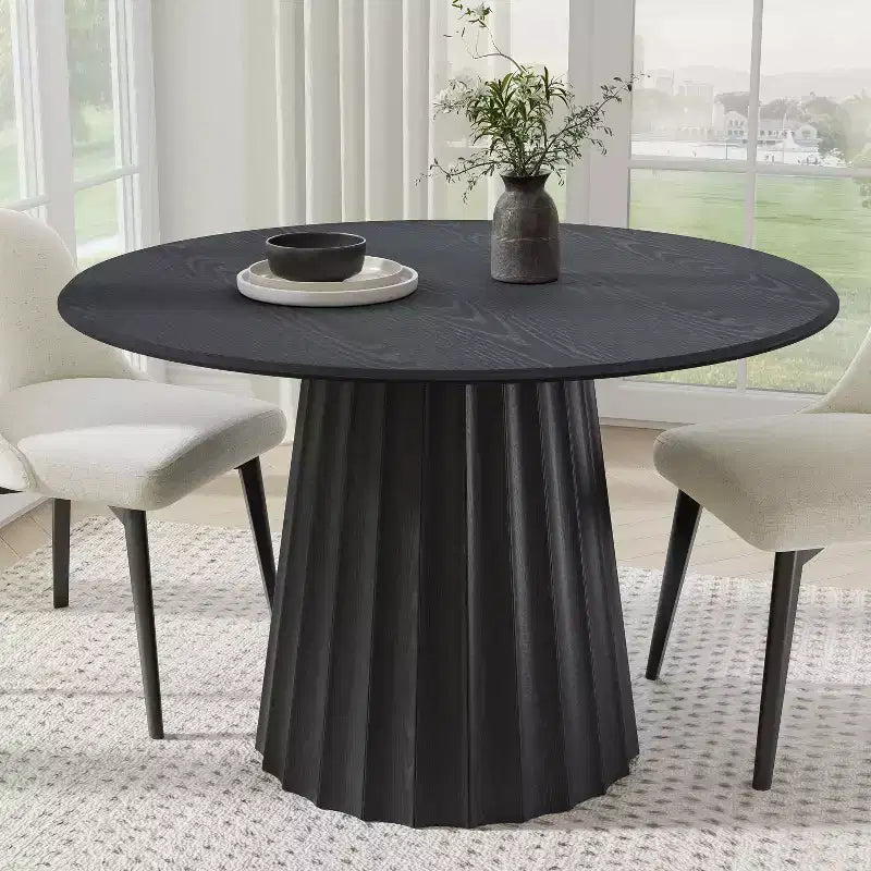 PexFix 46 Round Solid Wood Dining Table Kitchen Tables