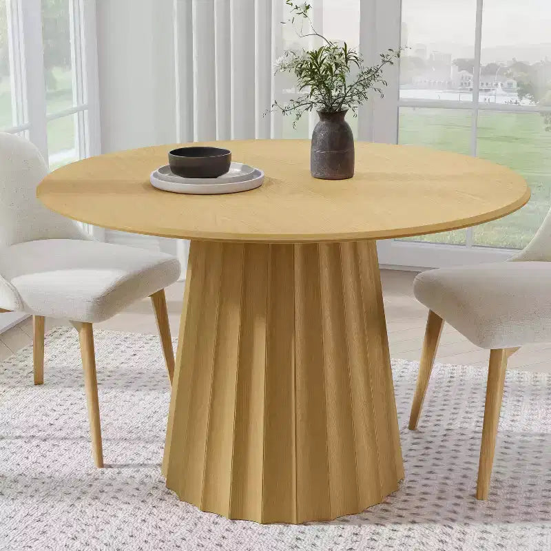 PexFix 46 Round Solid Wood Dining Table Kitchen Tables