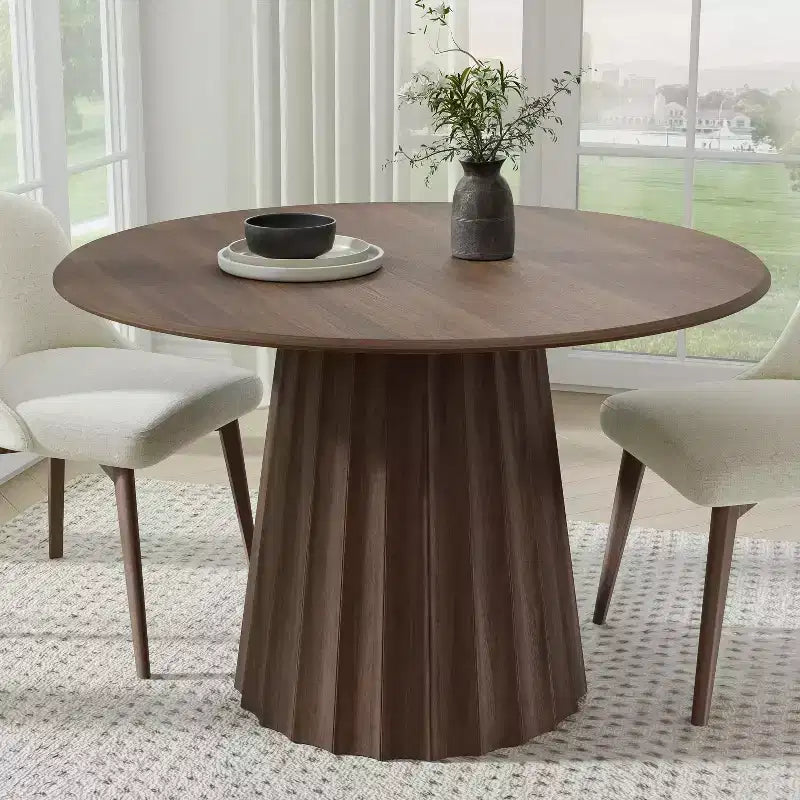 PexFix 46 Round Solid Wood Dining Table Kitchen Tables