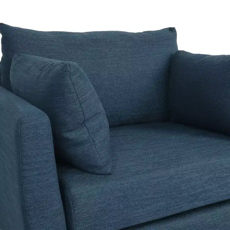 GDFStudio Viewland Contemporary Fabric Upholstered Club Chair with Accent Pillows