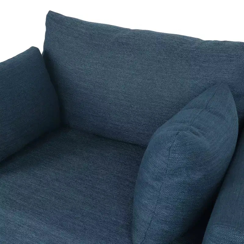 GDFStudio Viewland Contemporary Fabric Upholstered Club Chair with Accent Pillows