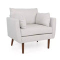 GDFStudio Viewland Contemporary Fabric Upholstered Club Chair with Accent Pillows