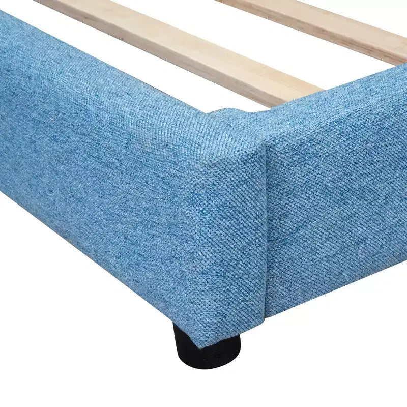 Queen/Full Size Platform Bed Frame, Upholstered Floor Bed Daybed with USB Ports -ModernLuxe