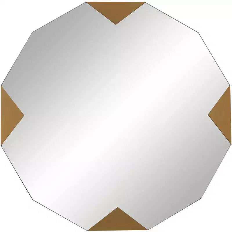 Possini Euro Design Possini Euro Drayden 31 x 31 Golden Triangles Wall Mirror