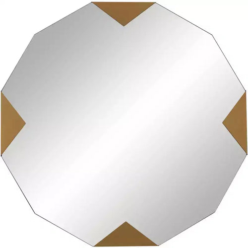 Possini Euro Design Possini Euro Drayden 31 x 31 Golden Triangles Wall Mirror