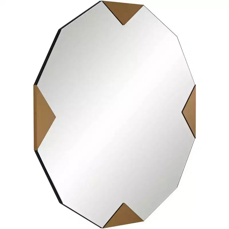 Possini Euro Design Possini Euro Drayden 31 x 31 Golden Triangles Wall Mirror