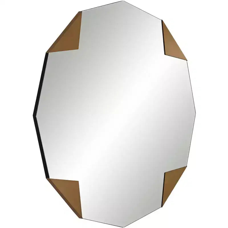 Possini Euro Design Possini Euro Drayden 31 x 31 Golden Triangles Wall Mirror