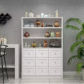 Famapy Living Room Dresser Multi Storage with Open Display Shelf White