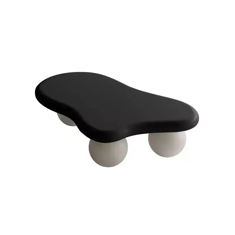 GDFStudio Dominic 40 Cloud Shaped Wood Top Coffee Table with Ball Plastic Legs