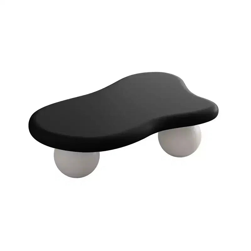 GDFStudio Dominic 40 Cloud Shaped Wood Top Coffee Table with Ball Plastic Legs