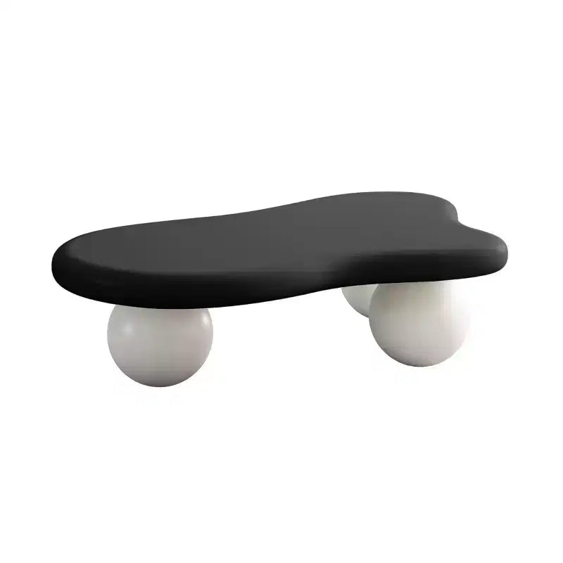 GDFStudio Dominic 40 Cloud Shaped Wood Top Coffee Table with Ball Plastic Legs