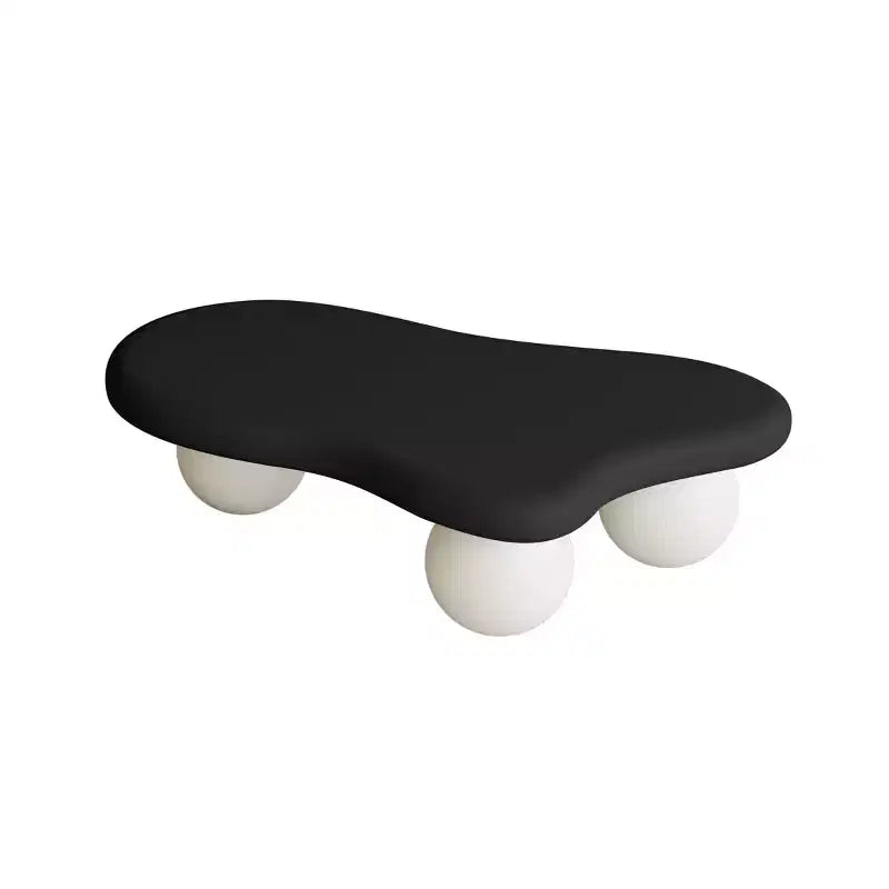 GDFStudio Dominic 40 Cloud Shaped Wood Top Coffee Table with Ball Plastic Legs