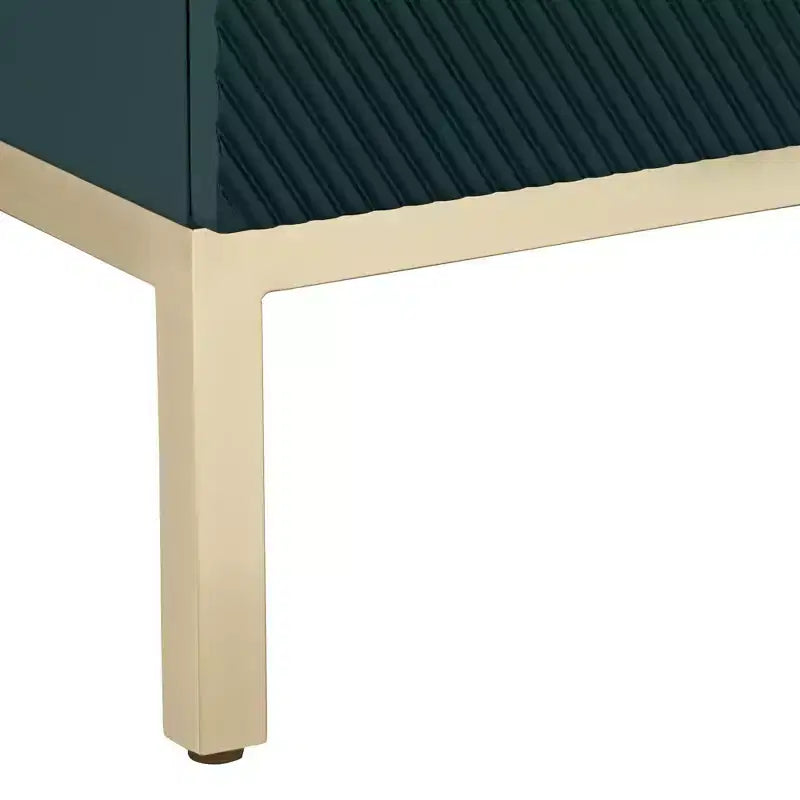 55 Downing Street Saga 36 Wide Green and Gold 2-Door Accent Chest