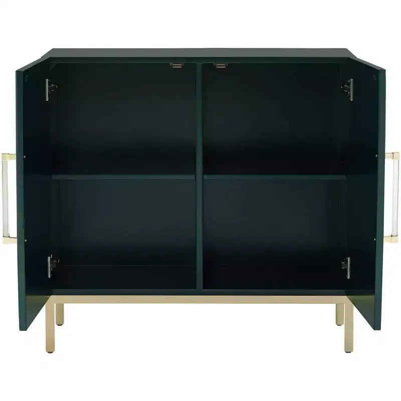 55 Downing Street Saga 36 Wide Green and Gold 2-Door Accent Chest