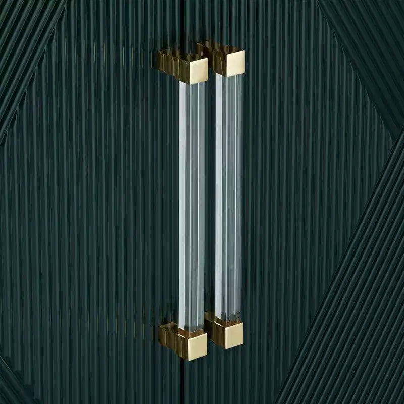 55 Downing Street Saga 36 Wide Green and Gold 2-Door Accent Chest