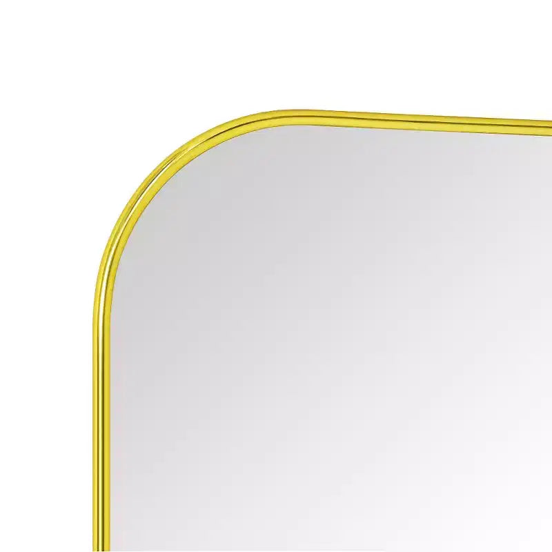 TEHOME Lucia Small Contemporary Rounded Rectangular Framed Wall Mounted Bathroom Vanity Mirror in Gold