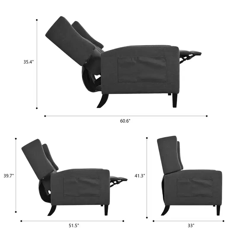 Christopher Knight Home Nicole Button-tufted Upholstered Recliner Chair with Foldable Side Table