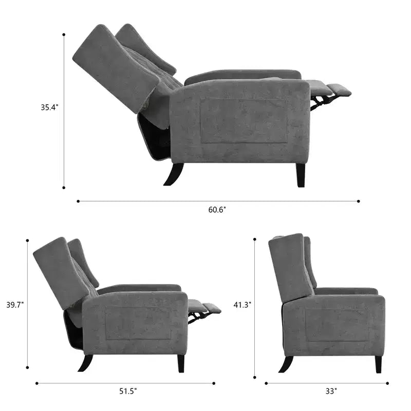 Christopher Knight Home Nicole Button-tufted Upholstered Recliner Chair with Foldable Side Table