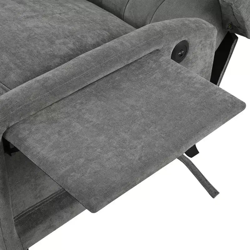 Christopher Knight Home Nicole Button-tufted Upholstered Recliner Chair with Foldable Side Table
