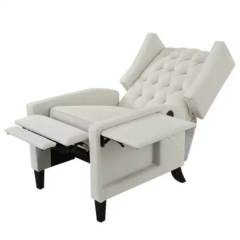 Christopher Knight Home Nicole Button-tufted Upholstered Recliner Chair with Foldable Side Table