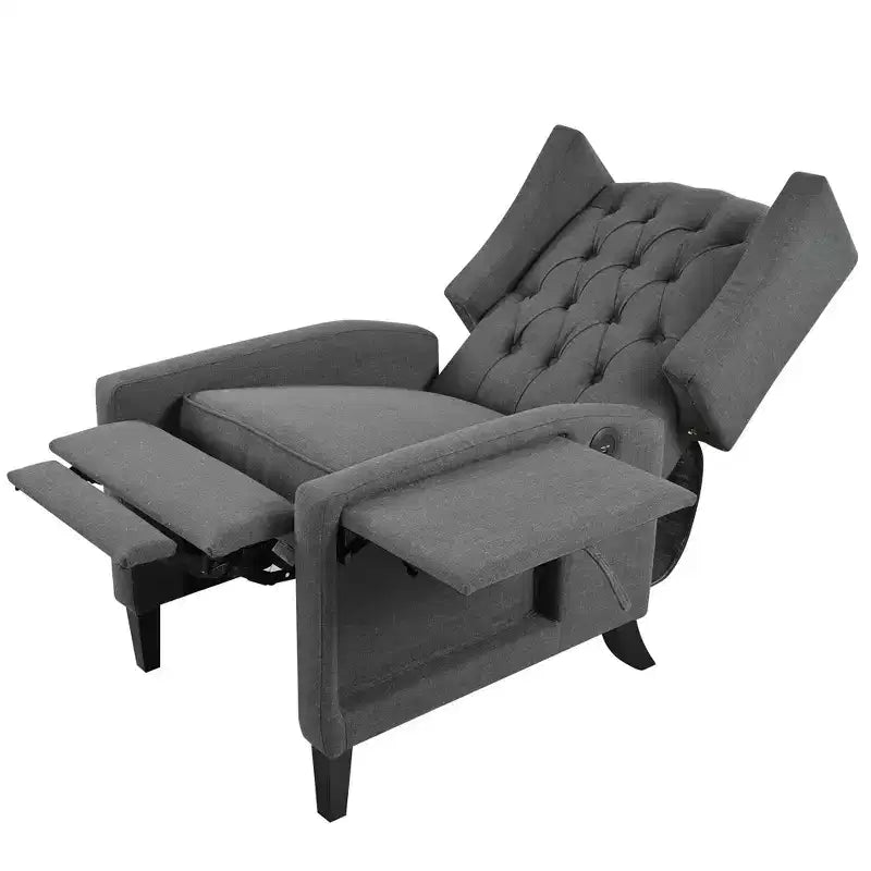 Christopher Knight Home Nicole Button-tufted Upholstered Recliner Chair with Foldable Side Table