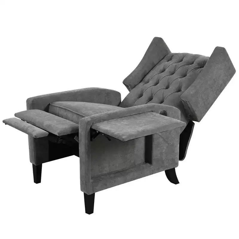 Christopher Knight Home Nicole Button-tufted Upholstered Recliner Chair with Foldable Side Table
