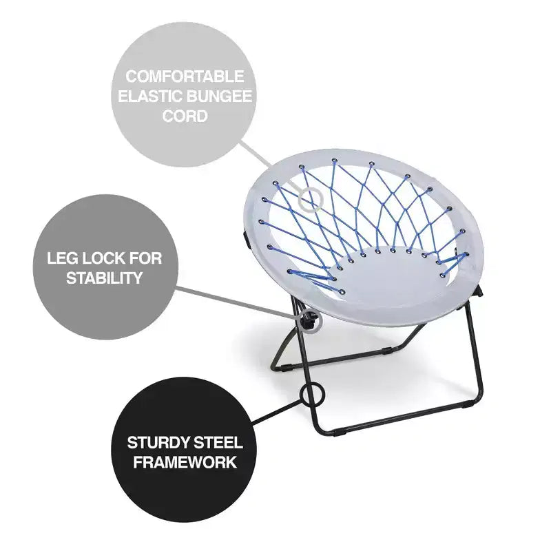 Zenithen Bungee Round Folding Dish Saucer Chair