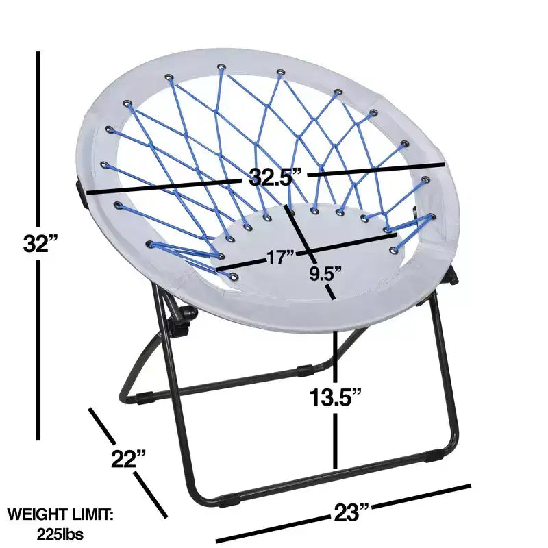 Zenithen Bungee Round Folding Dish Saucer Chair