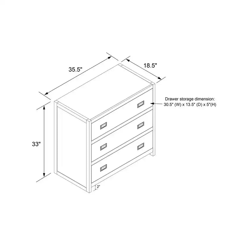 Baby Relax Miles 3-Drawer Dresser