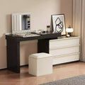 Luck Live Modern vanities expandable modern vanity table with soft stool