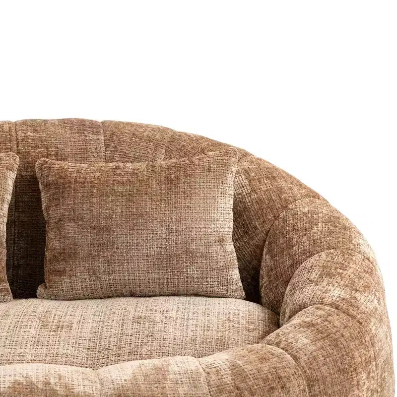 GDFStudio Anna Chenille Tufted 57.06 W Bean Bag Sofa with 2 Pillows