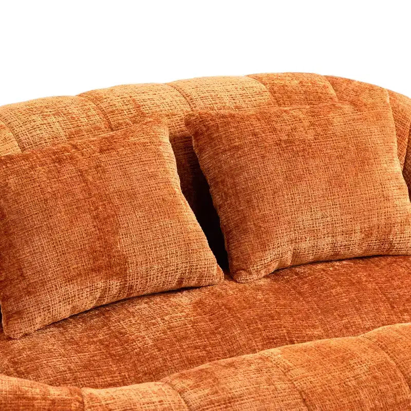 GDFStudio Anna Chenille Tufted 57.06 W Bean Bag Sofa with 2 Pillows