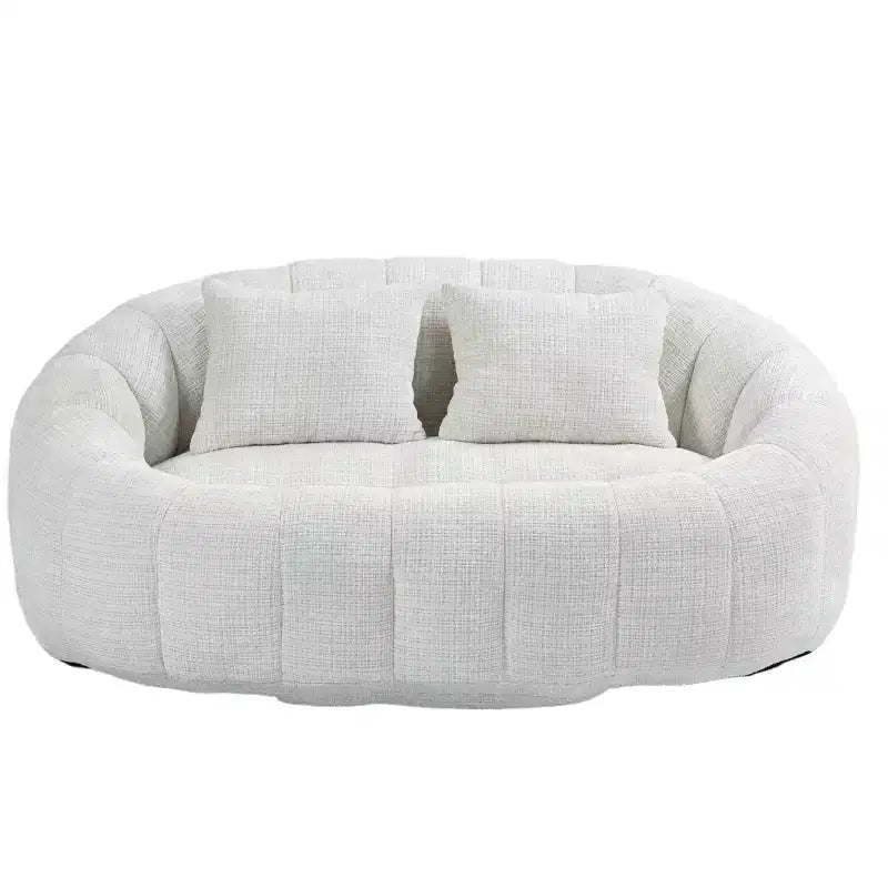 GDFStudio Anna Chenille Tufted 57.06 W Bean Bag Sofa with 2 Pillows