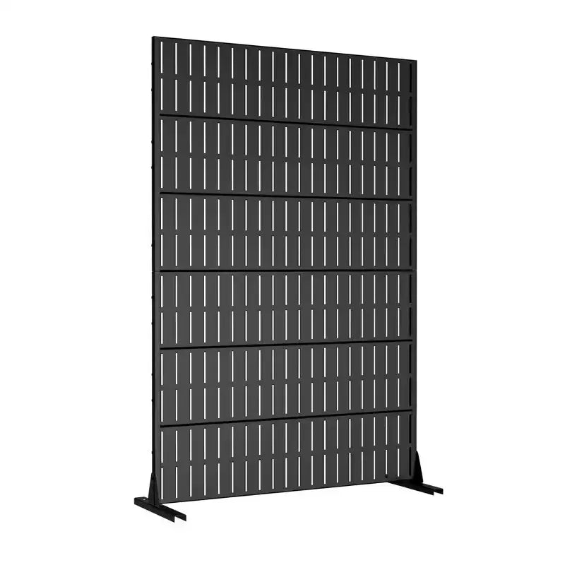 Black Galvanized Steel Fence Screen 183*120*41cm