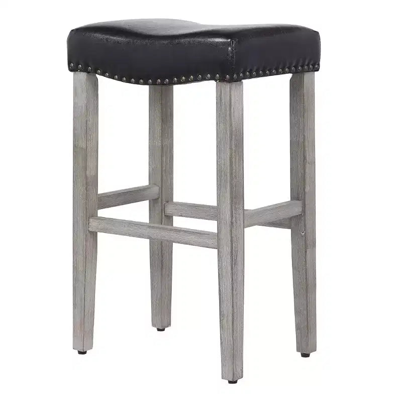 WestinTrends 29 Upholstered Saddle Seat Counter Stool