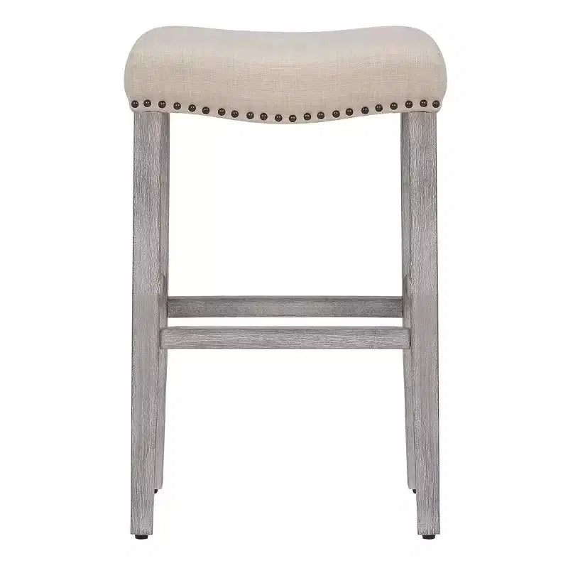 WestinTrends 29 Upholstered Saddle Seat Counter Stool