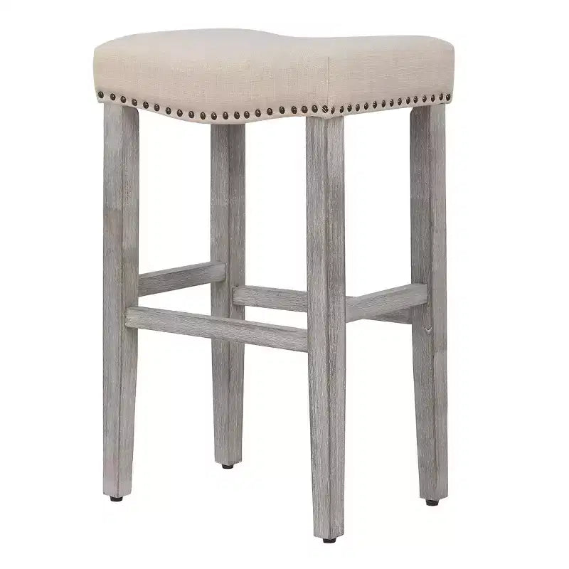 WestinTrends 29 Upholstered Saddle Seat Counter Stool