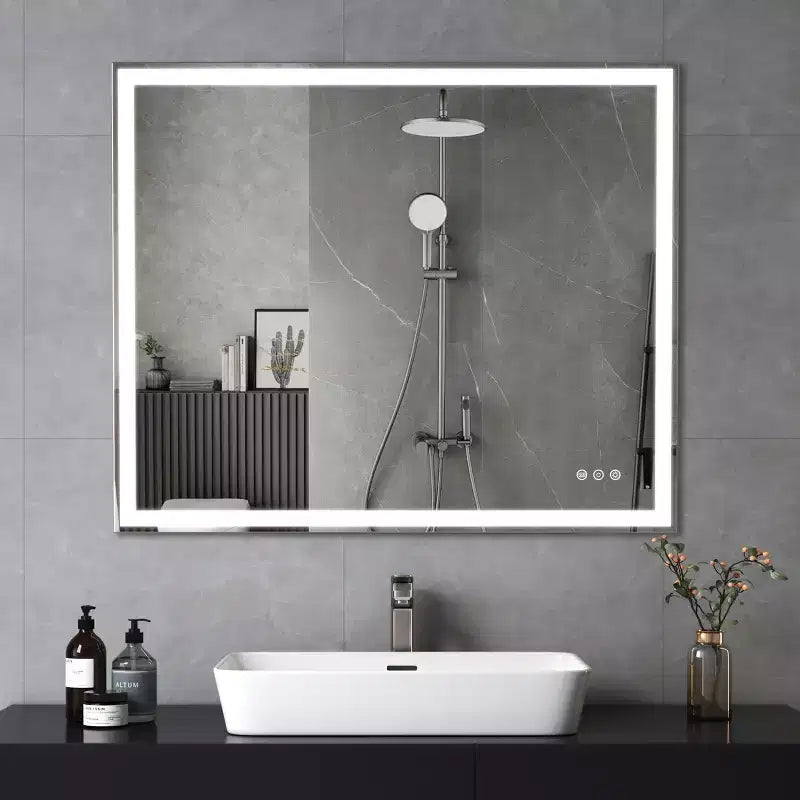 30x36 LED Bathroom Vanity Mirror:Wall Mounted, Adjustable Lighting, Anti-Fog, Touch Switch