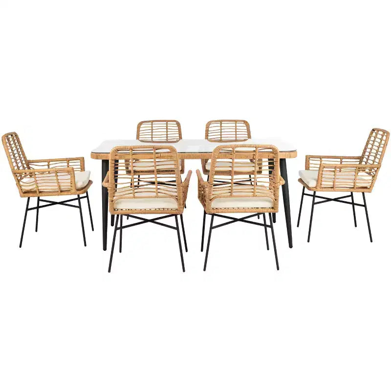 Beson 7 Piece Dining Set - Indoor/Outdoor - PAT9010 - Safavieh