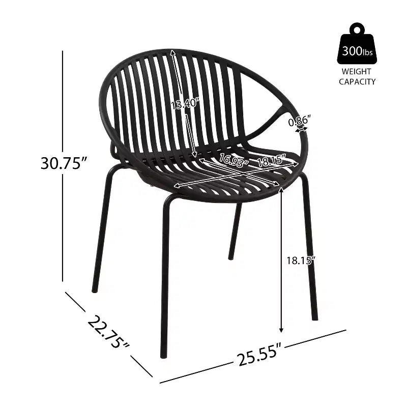 Christopher Knight Home Pablo 7 Piece Outdoor Modern Dining Set with Stackable Chair