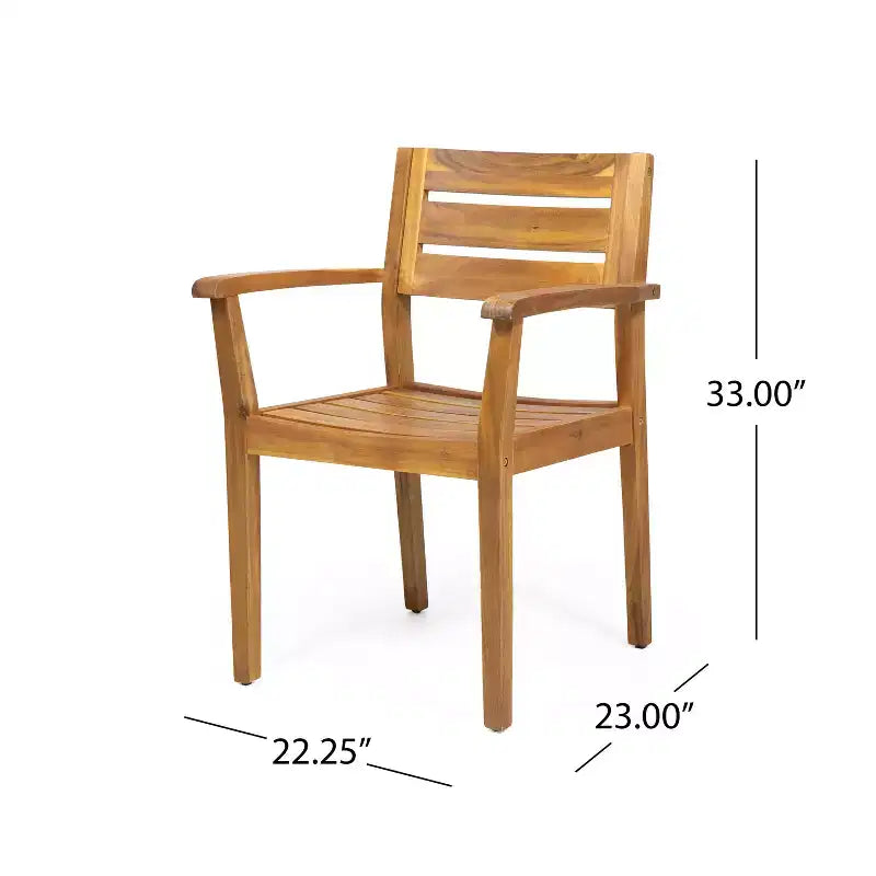 Christopher Knight Home Stamford Outdoor Acacia Wood 9 Piece Expandable Dining Set