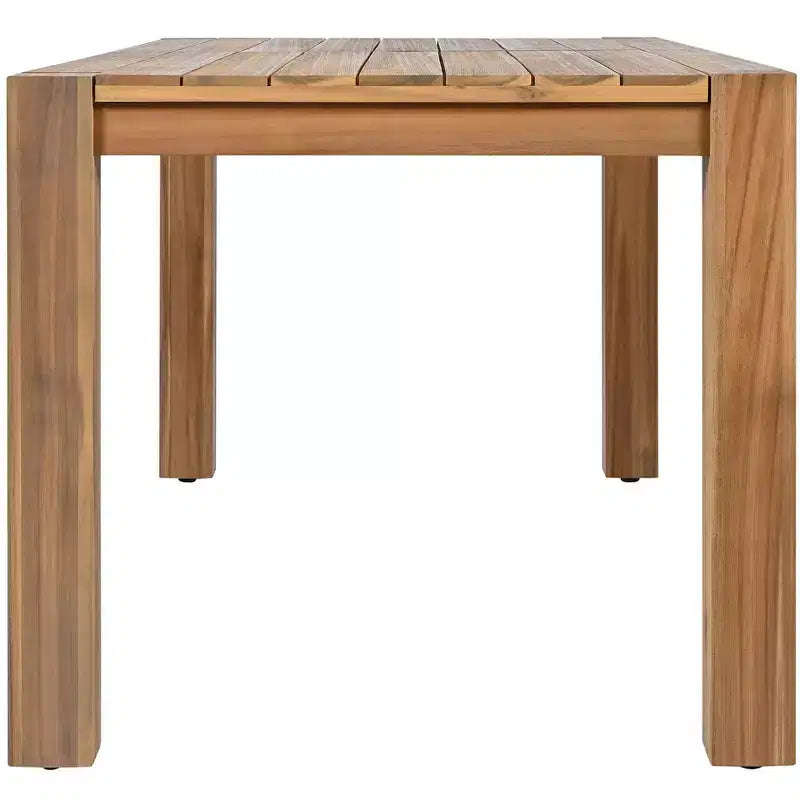 Whisen 7 Piece Acacia Wood Patio Dining Sets Outdoor Dining Set - Seats 6 with Removable Cushions, Outdoor Furniture Set with Umbrella Hole