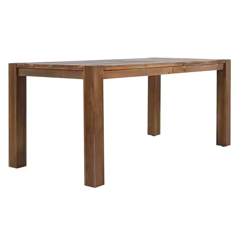 Whisen 7 Piece Acacia Wood Patio Dining Sets Outdoor Dining Set - Seats 6 with Removable Cushions, Outdoor Furniture Set with Umbrella Hole