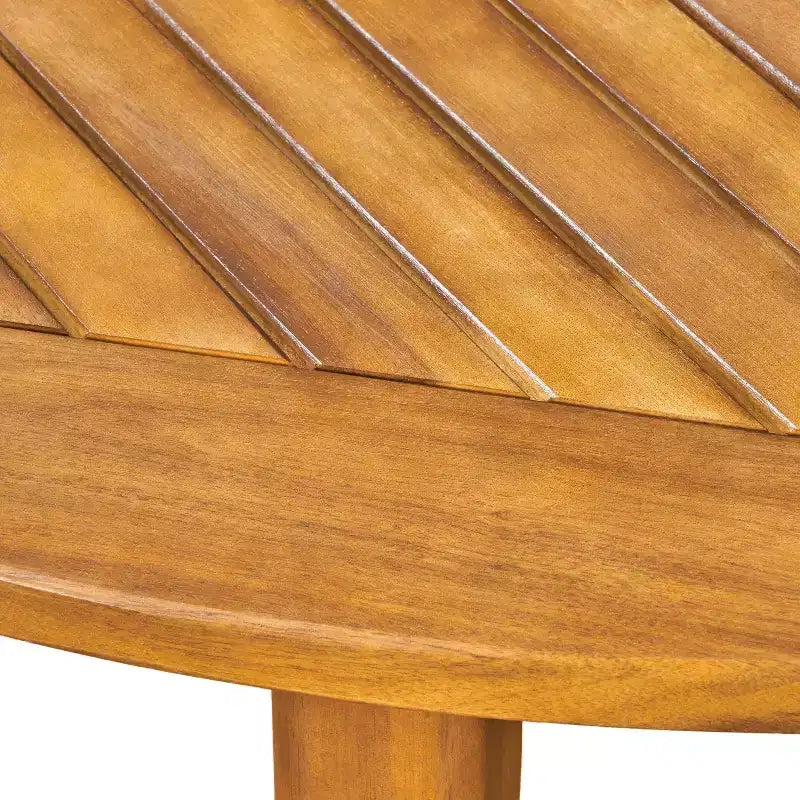 Christopher Knight Home Maura Outdoor Acacia Wood 5 Piece Dining Set with Water Resistant Cushion