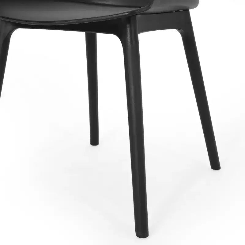 Christopher Knight Home Requeta Outdoor Acacia Wood and Resin 7 Piece Dining Set with 70.25 Dining Table, Black/Teak