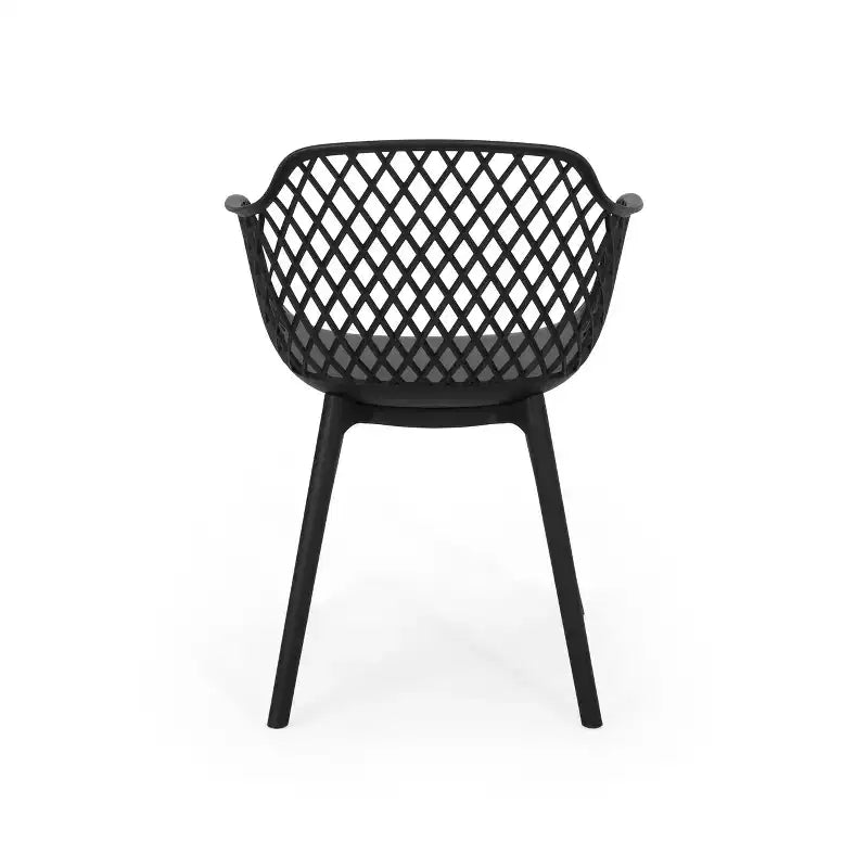 Ensemble de salle à manger d'extérieur 7 pièces Christopher Knight Home Renata en bois d'acacia et résine avec table à manger de 70,25 po, noir/teck