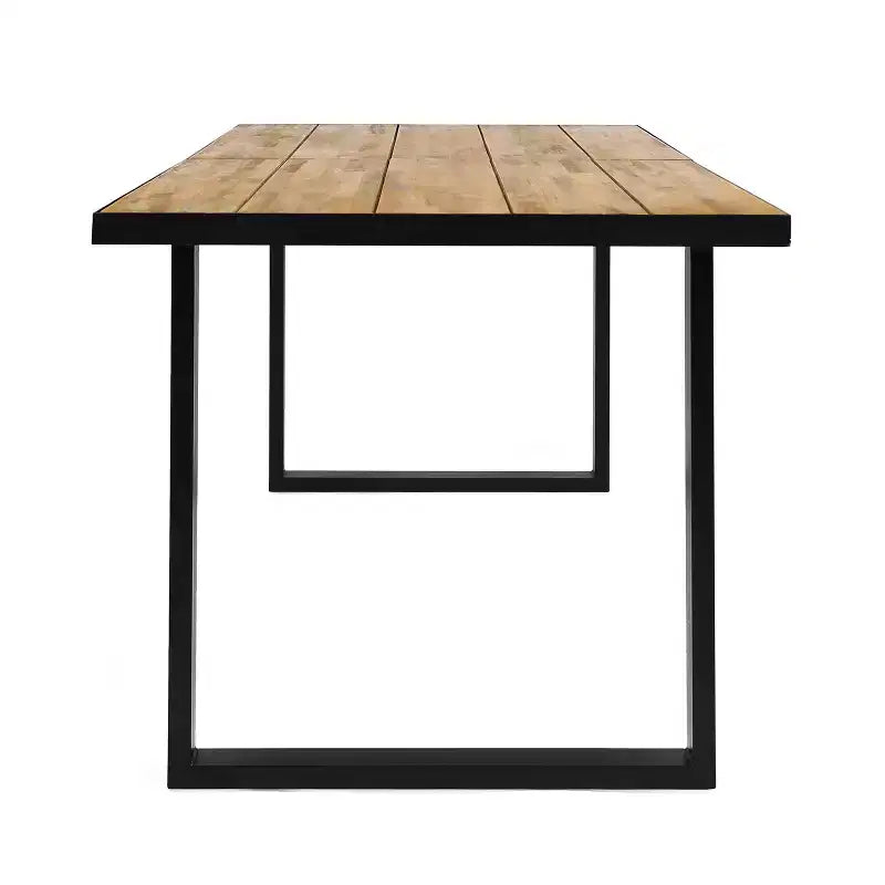 Ensemble de salle à manger d'extérieur 7 pièces Christopher Knight Home Renata en bois d'acacia et résine avec table à manger de 70,25 po, noir/teck